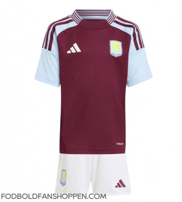 Aston Villa Hjemmebanetrøje Børn 2024-25 Kortærmet (+ Korte bukser)